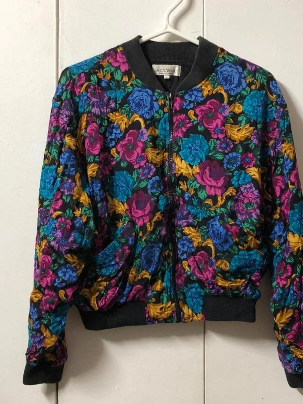 70s 80s vintage floral jacket - Picture 3 of 4